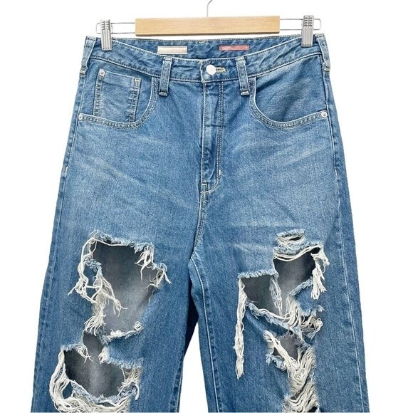 Anthropologie Pilcro The Joey High-Rise Straight Jeans Blair Wash Womens Size 27 - Picture 4 of 16